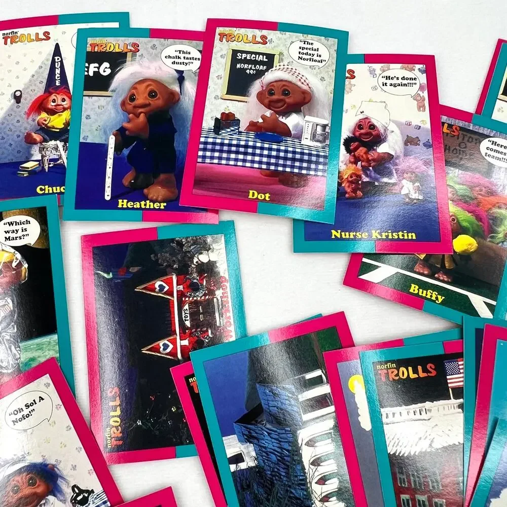 Large Lot of Vintage Norfin Troll Collect-A-Cards